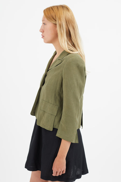 Smythe Green Lightweight Cropped Blazer