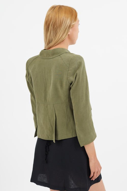 Smythe Green Lightweight Cropped Blazer