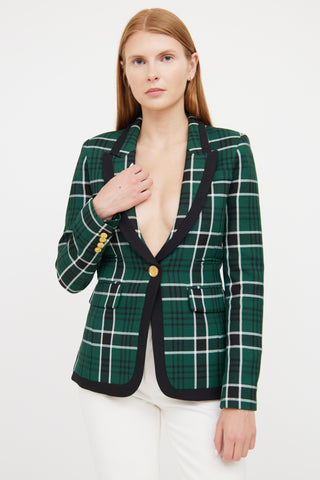 Smythe Check Peaked Lapel Blazer