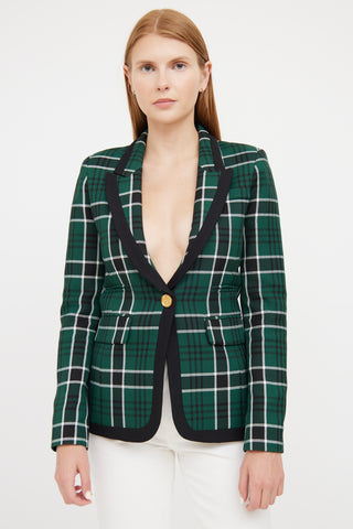 Smythe Check Peaked Lapel Blazer