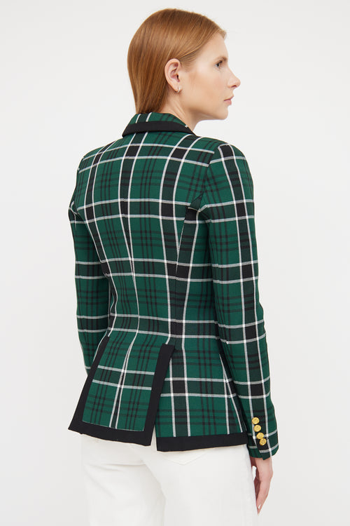 Smythe Green, Black 
White Plaid Blazer