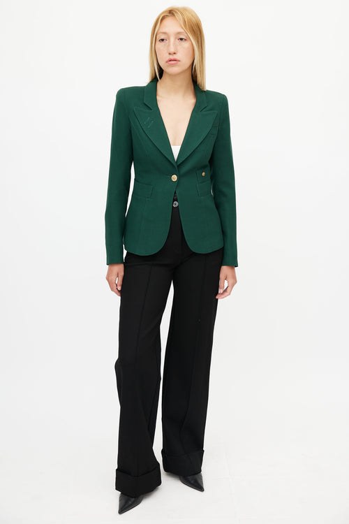 Smythe Green Wool Duchess Blazer