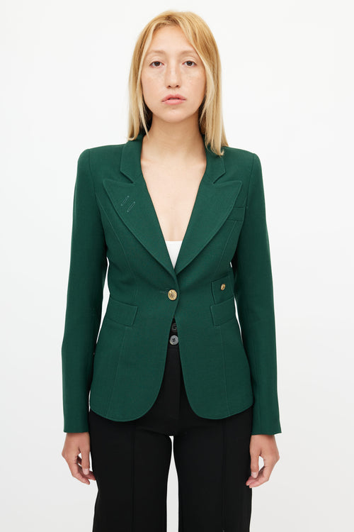 Smythe Green Wool Duchess Blazer