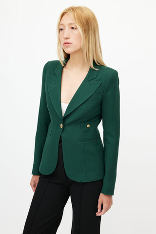 Smythe Green Wool Duchess Blazer