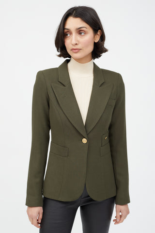 Smythe Green Wool Duchess Blazer