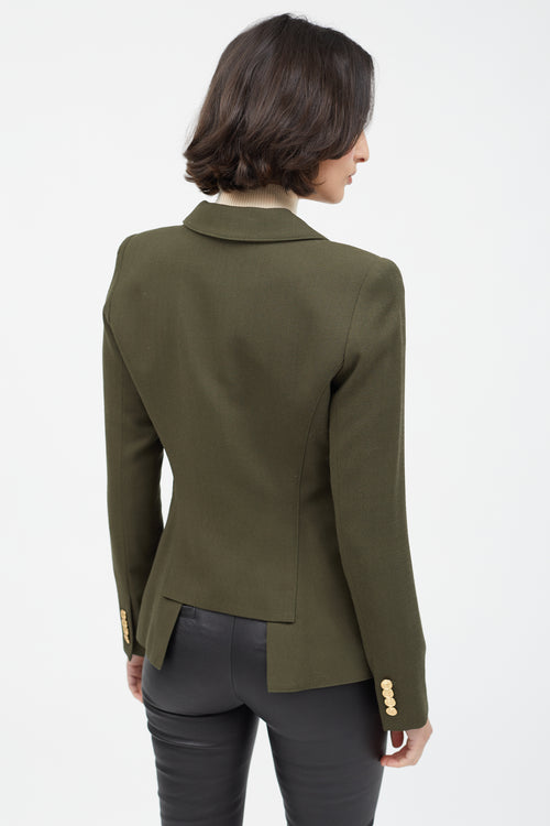 Smythe Green Wool Duchess Blazer