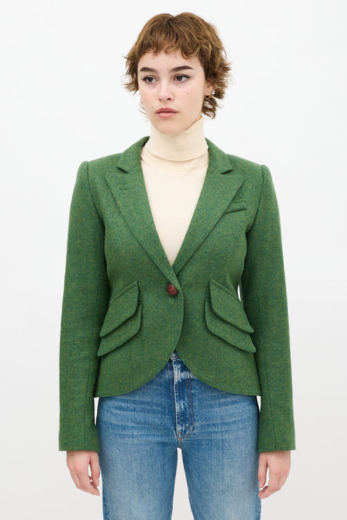 Smythe Green Wool Kelly Blazer