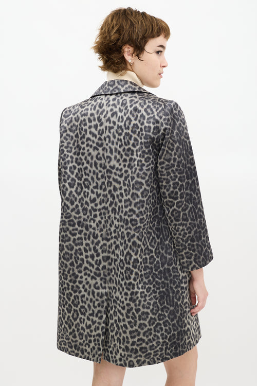 Smythe Grey 
Black Satin Printed Coat