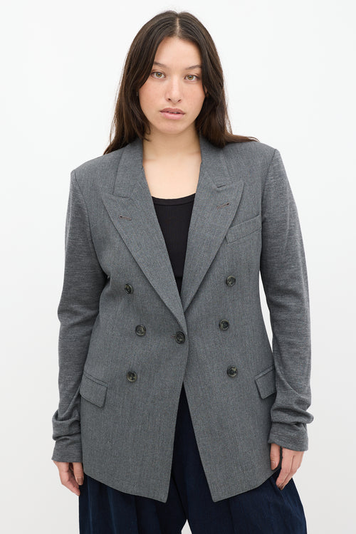 Smythe Grey Double Breasted Blazer