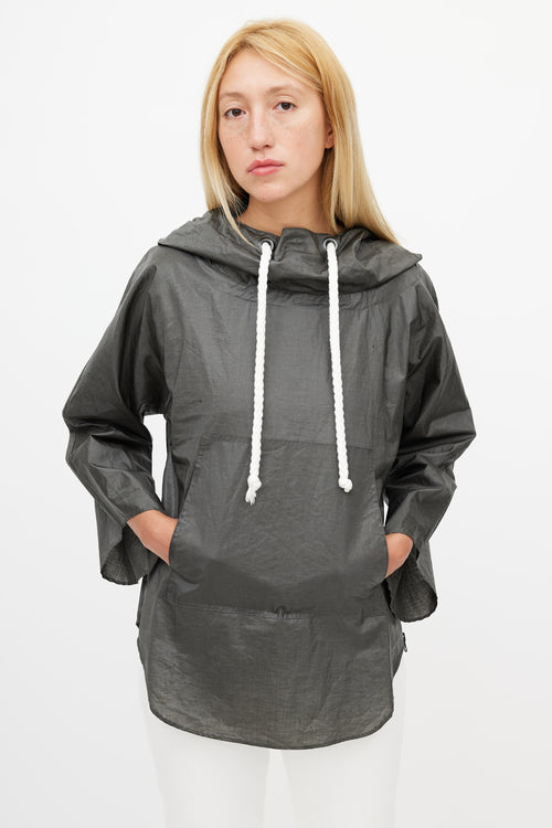 Smythe Grey Hooded Pull Over Jacket