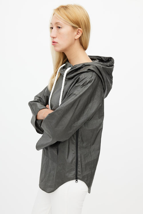 Smythe Grey Hooded Pull Over Jacket