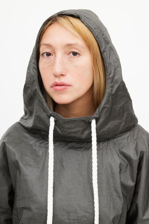 Smythe Grey Hooded Pull Over Jacket