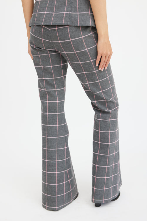 Smythe Grey 
Pink Plaid Three Piece Suit