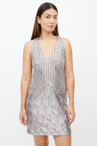 Smythe Grey Sequin Metallic Dress