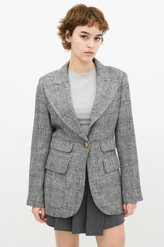 Smythe Grey Birkin Salt 
Pepper Tweed Blazer