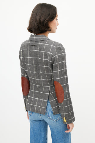 Smythe Windowpane Duchess Blazer