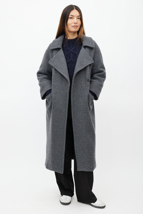 Smythe Grey Wool Double Breasted Coat