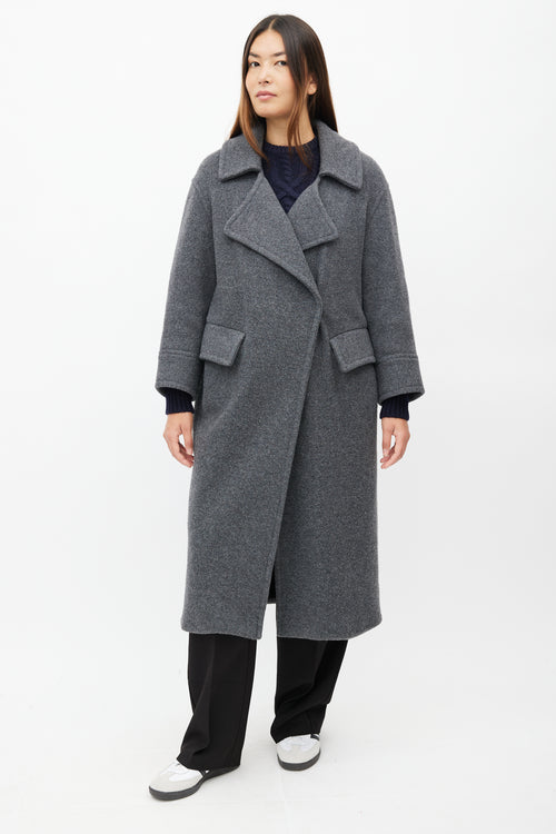 Smythe Grey Wool Double Breasted Coat