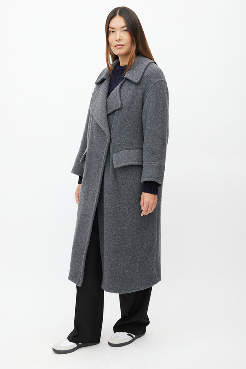 Smythe Grey Wool Double Breasted Coat