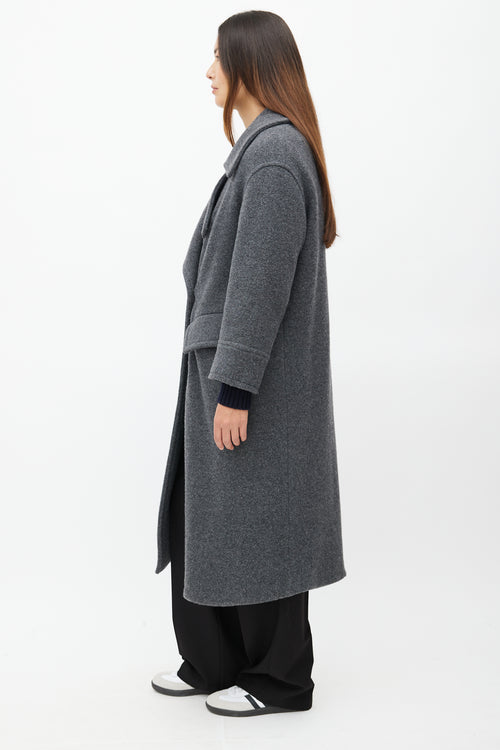 Smythe Grey Wool Double Breasted Coat