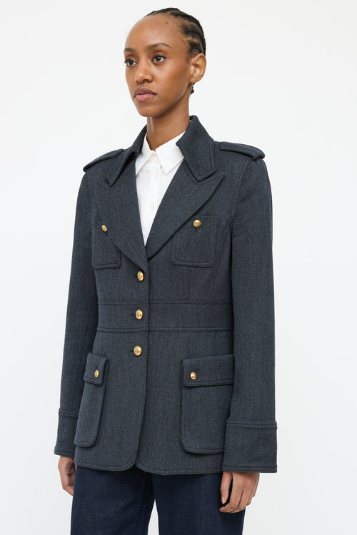 Smythe Grey Wool Military Jacket