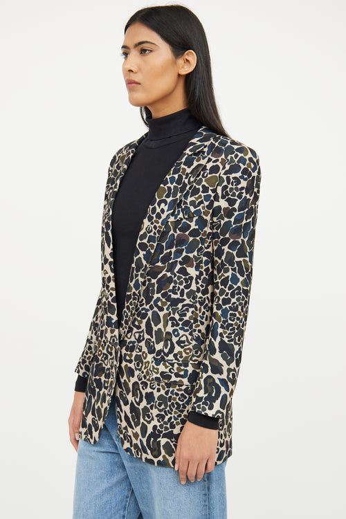 Smythe Green Multi Colour Pattern Blazer