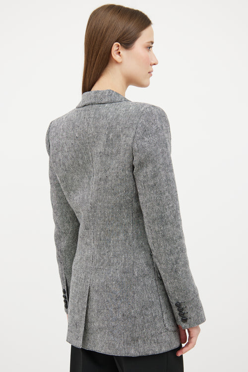 Smythe Grey Linen Woven Blazer