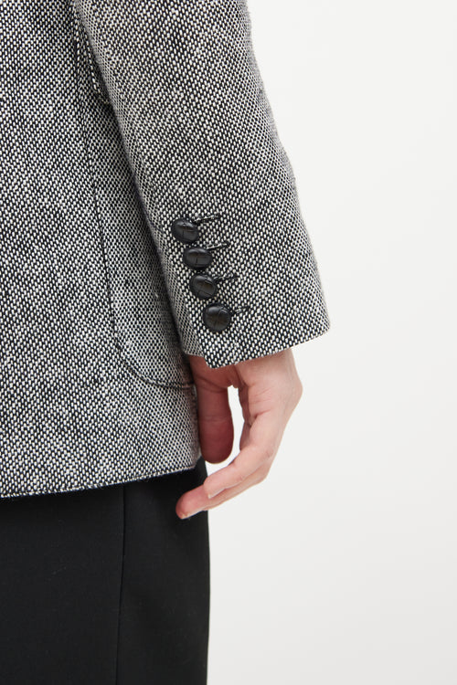 Smythe Grey Linen Woven Blazer