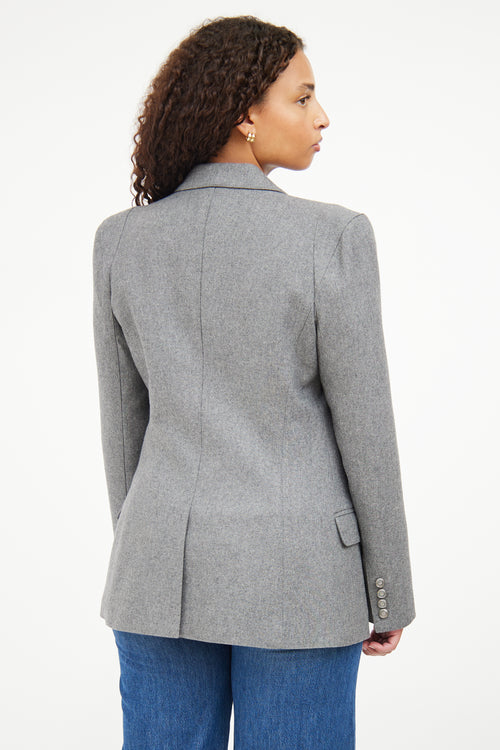 Smythe Grey Wool Button Blazer