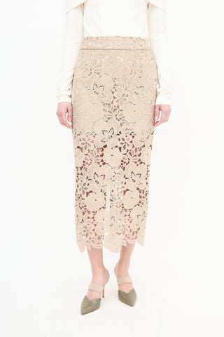 Smythe Guipure Lace Pencil Skirt