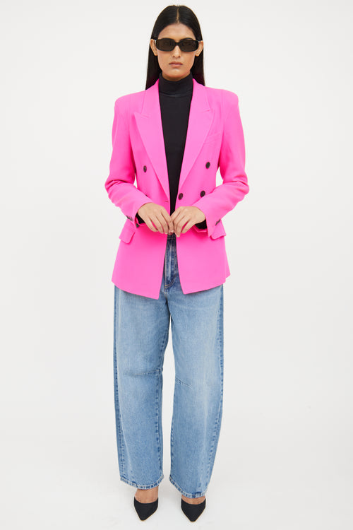 Smythe Pink Button Wool Blazer