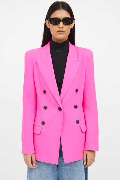 Smythe Pink Button Wool Blazer