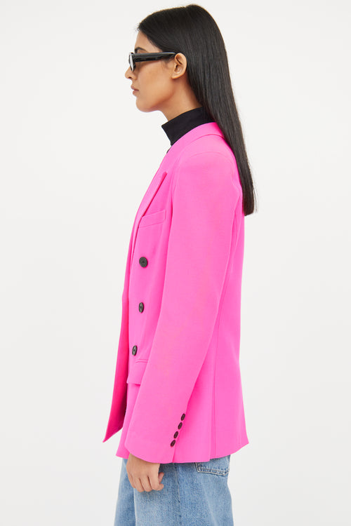 Smythe Pink Button Wool Blazer