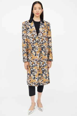 Smythe Orange 
Blue 
Navy Jacquard Coat