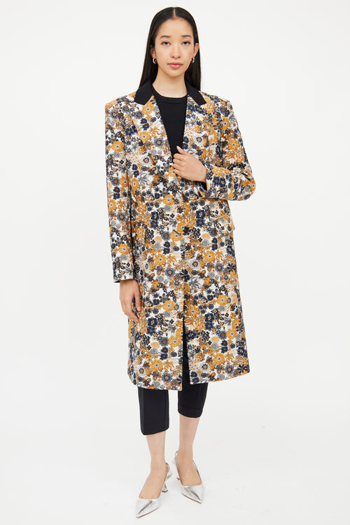 Smythe Orange 
Blue 
Navy Jacquard Coat