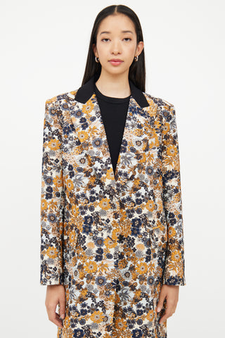 Smythe Orange 
Blue 
Navy Jacquard Coat