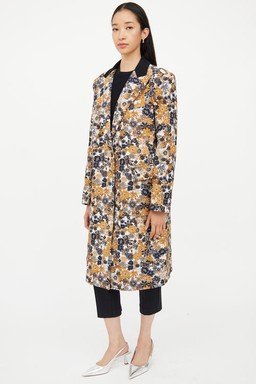 Smythe Orange 
Blue 
Navy Jacquard Coat