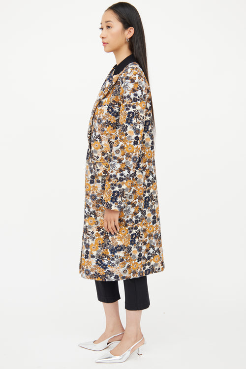 Smythe Orange 
Blue 
Navy Jacquard Coat