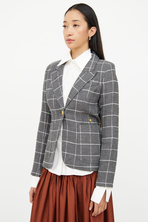 Smythe Windowpane Duchess Blazer