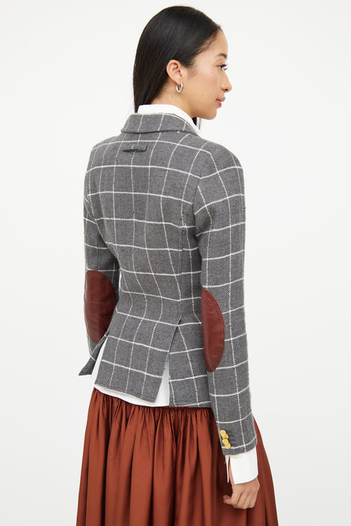 Smythe Windowpane Duchess Blazer