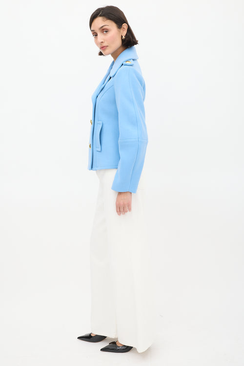 Smythe Light Blue Wool Double Breasted Jacket