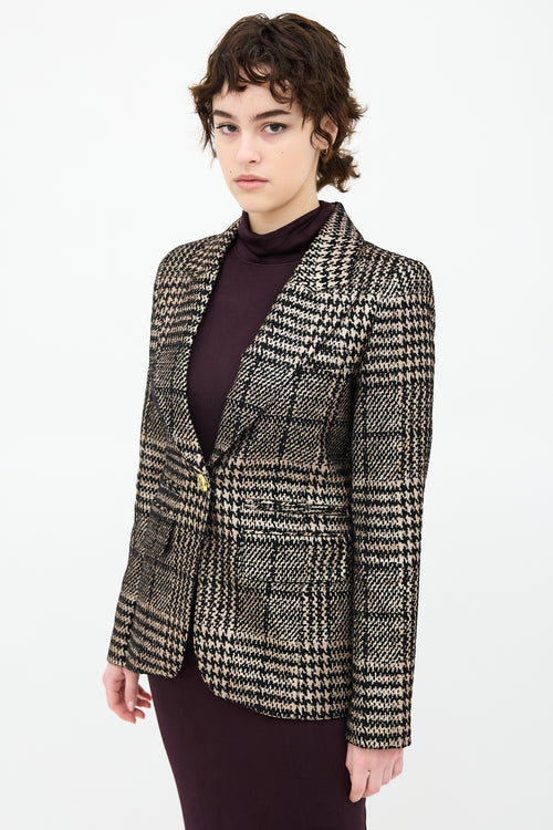 Smythe Metallic Houndstooth Blazer