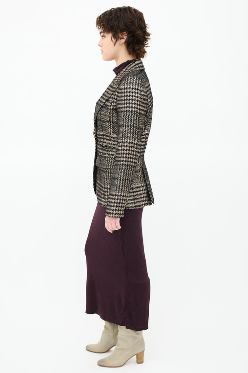 Smythe Metallic Houndstooth Blazer