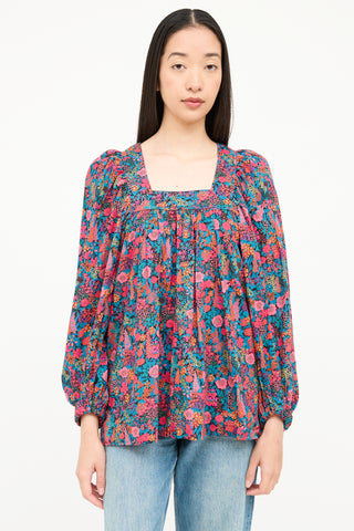 Smythe Floral Gathered Top