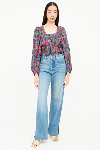 Smythe Floral Gathered Top