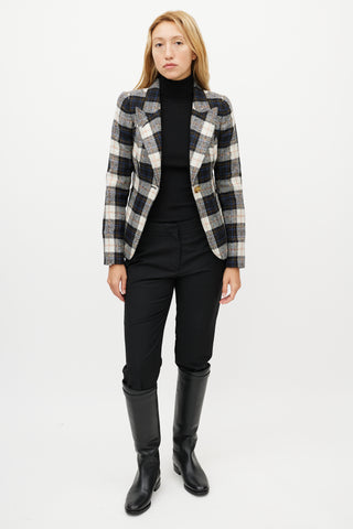 Smythe Plaid Duchess Blazer