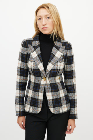 Smythe Plaid Duchess Blazer