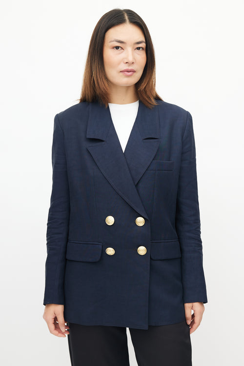 Smythe Navy 
Gold Double Breasted Blazer