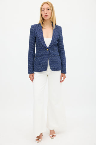 Smythe Polka Dot Peaked Lapel Blazer