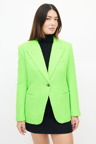 Smythe Neon Green 90
s Tweed Blazer